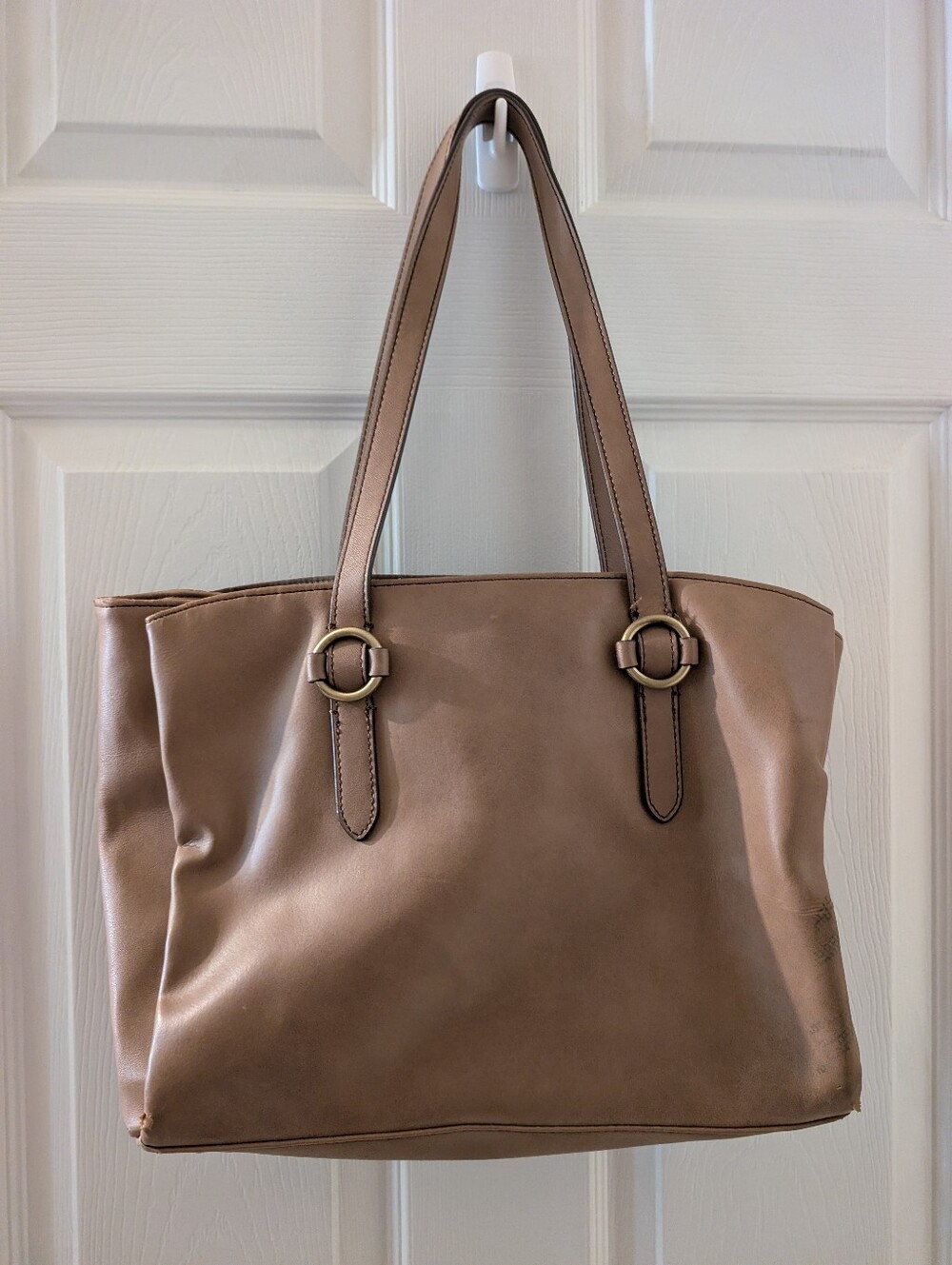 Classic Taupe Women's Tote Bag - Everyday Shoulder Handbag